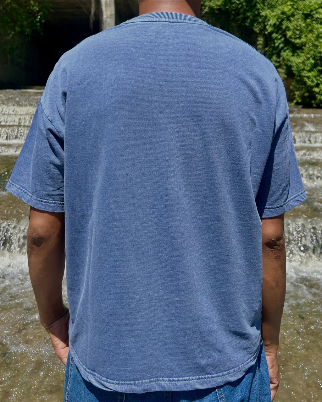 Denim wash tee